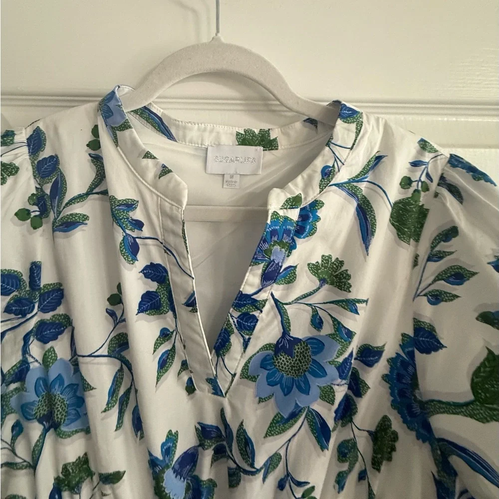 Samara Floral Belraj Poplin Maxi Dress by Sugarlips - Picture 4 of 7
